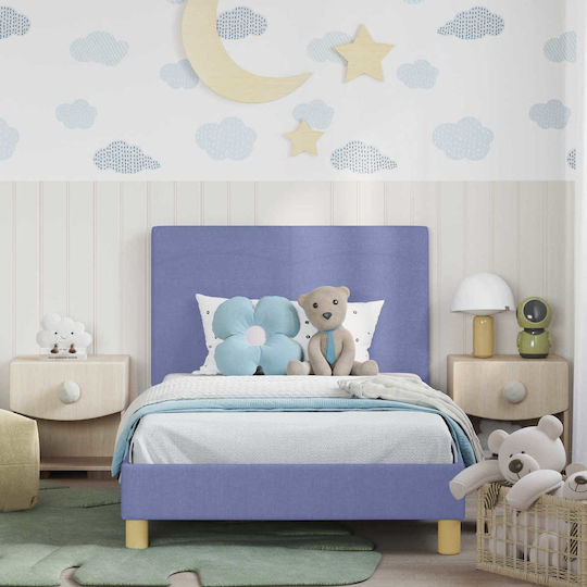 Kinderbett Einzel Blau für Matratze 94x198cm