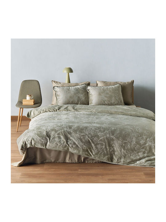 Kentia Σετ Παπλωματοθήκη King Size με 2 Μαξιλαροθήκες 260x240cm Vanessa Grey