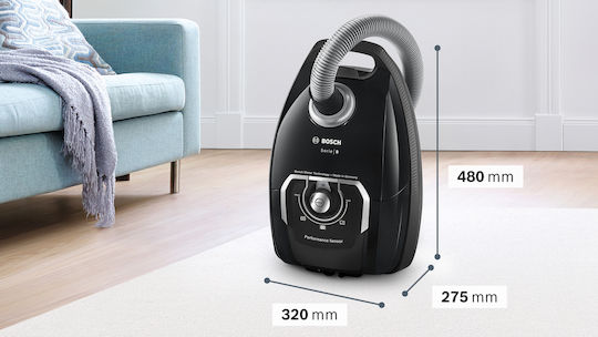 Bosch BGL8BA3S Прахосмукачка 650W С торба 5лт Черна