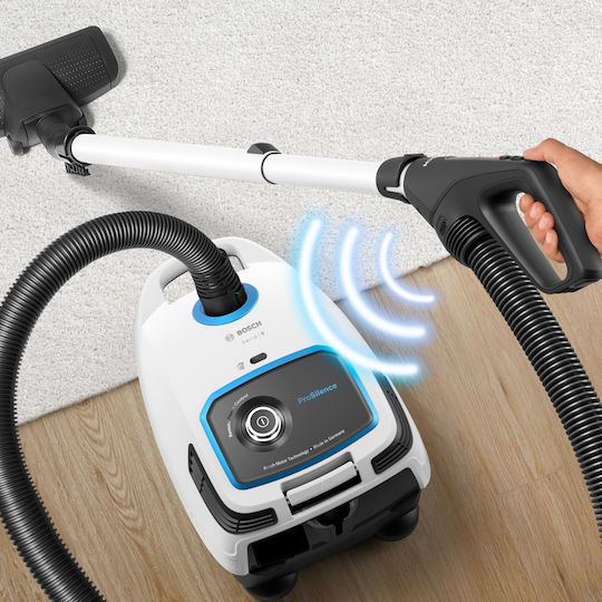 Bosch BGB6SIL1 Vacuum Cleaner 700W Bagged 4.5lt White