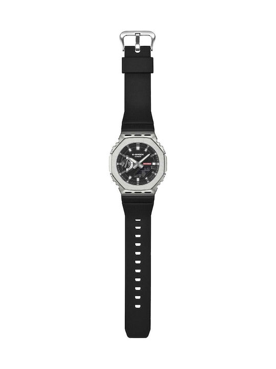 Casio Дигитален Мъжки Часовник Хронограф На Батерия С Черна Каучукова Каишка