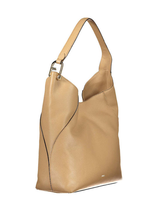 Leder Damen Schultertasche Braun