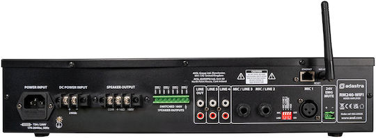 Adastra RM120-WIFI Integrated Commercial Amplifier 5 Channels 240W/100V Equipped with USB/FM/Bluetooth