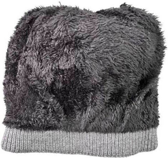 Set with Beanie Knitted in Gray color