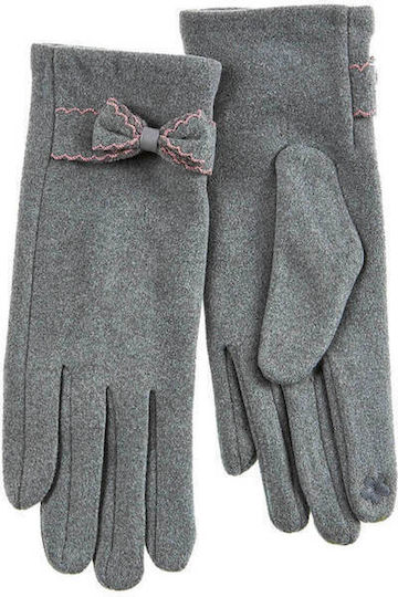 Set with Beanie Knitted in Gray color