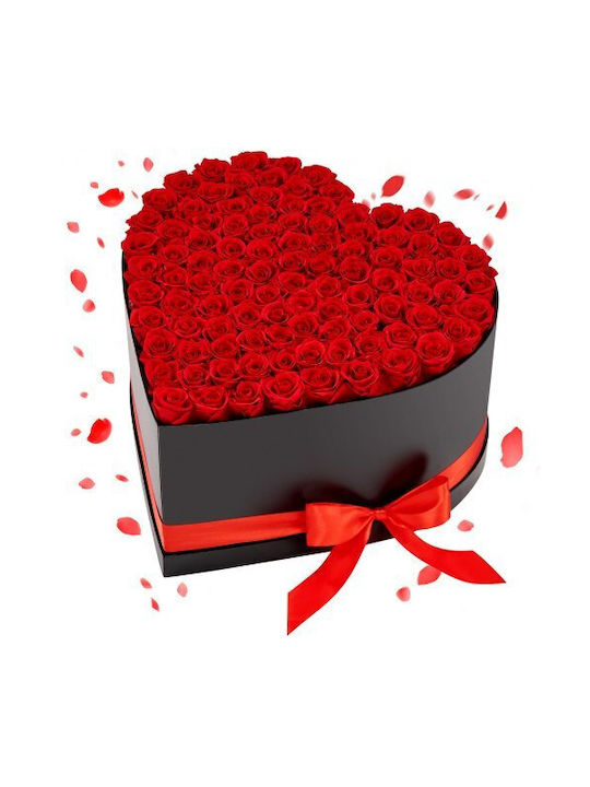 Vevor Αιώνια Τριαντάφυλλα Forever Flowers 100 Διατηρημένα Τριαντάφυλλα Καρδιά