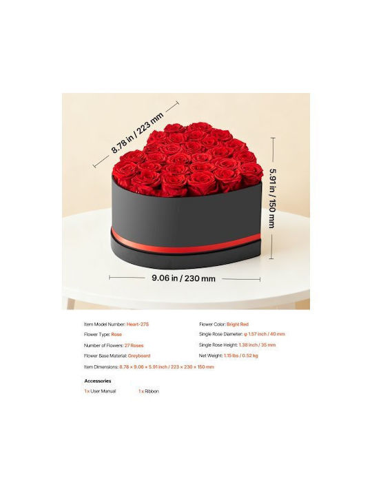 Vevor Eternal Roses 27 Preserved Roses