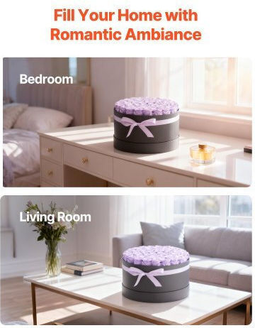 Vevor Forever Flowers 50 Eternal Roses Box