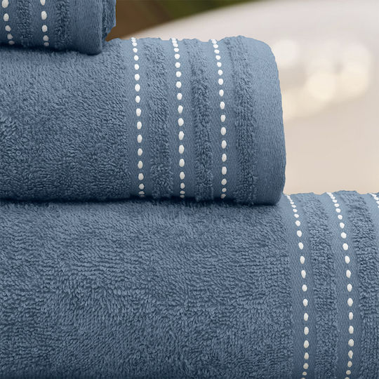Lino Home Комплект Кърпи за Баня 3бр Veluva Петрол Тегло 450гр/кв.м