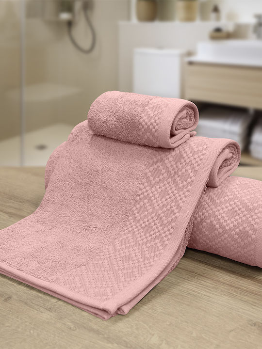Lino Home Bath Towel Set 3pcs Serapha Coral Weight 450gr/m²