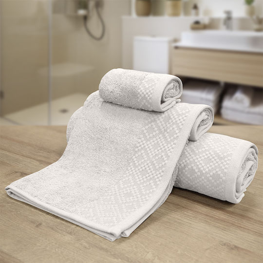 Lino Home Bath Towel Set 3pcs Serapha Ecru Weight 450gr/m²