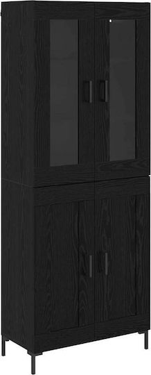 Highboard Κρεμαστή Βιτρίνα από Μοριοσανίδα με Τζάμι 69.5x34x180cm Highboard Κρεμαστή Βιτρίνα από Μοριοσανίδα με Τζάμι 69.5x34x180cm