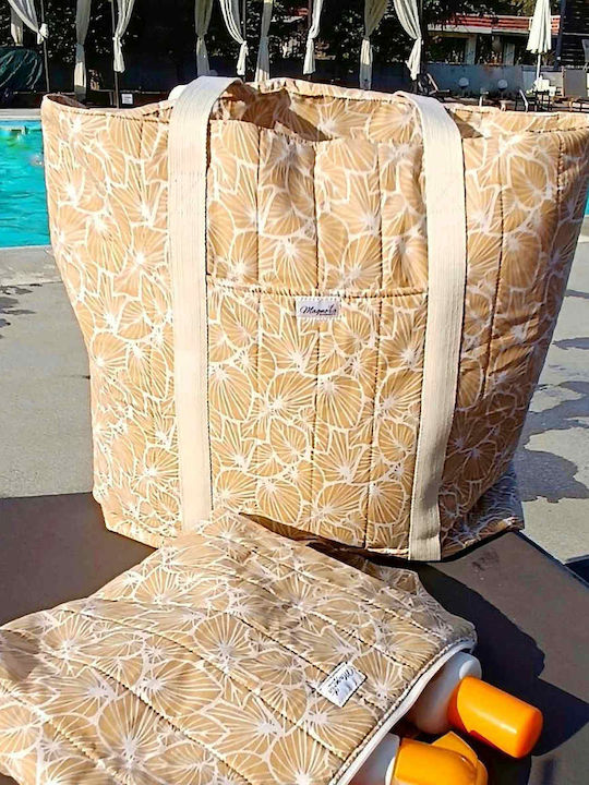 Magnolia Handmade Υφασμάτινη Τσάντα Θαλάσσης Κίτρινη