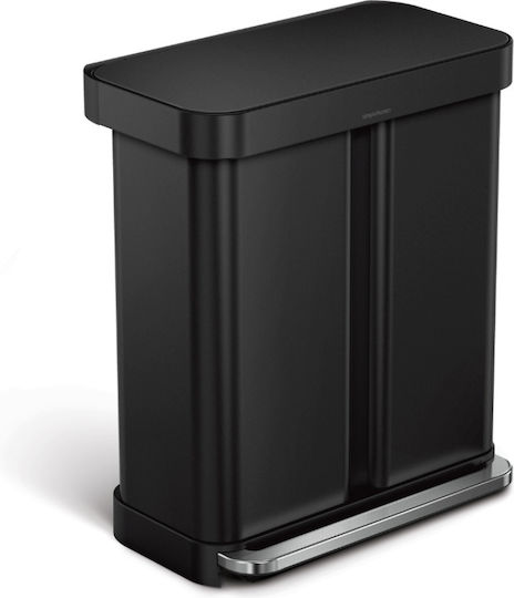 Simplehuman Abfalleimer Abfall aus Edelstahl mit Pedal 58Es 1Stück