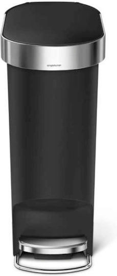 Simplehuman Simplehuman Mülleimer Aus Edelstahl Mit Pedal Schwarz 40lt