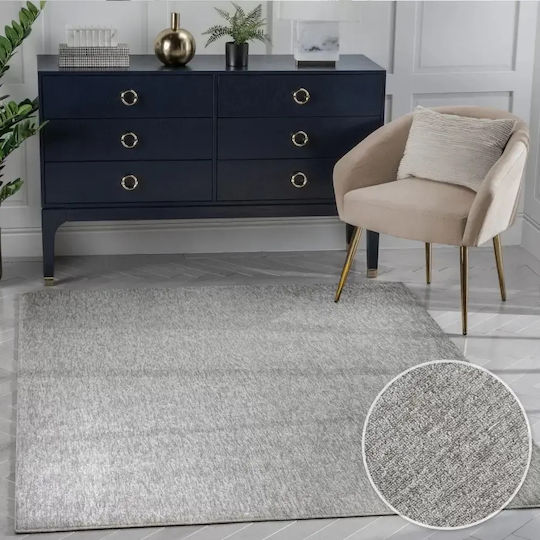 Rug Rectangular Light Grey-Ivory