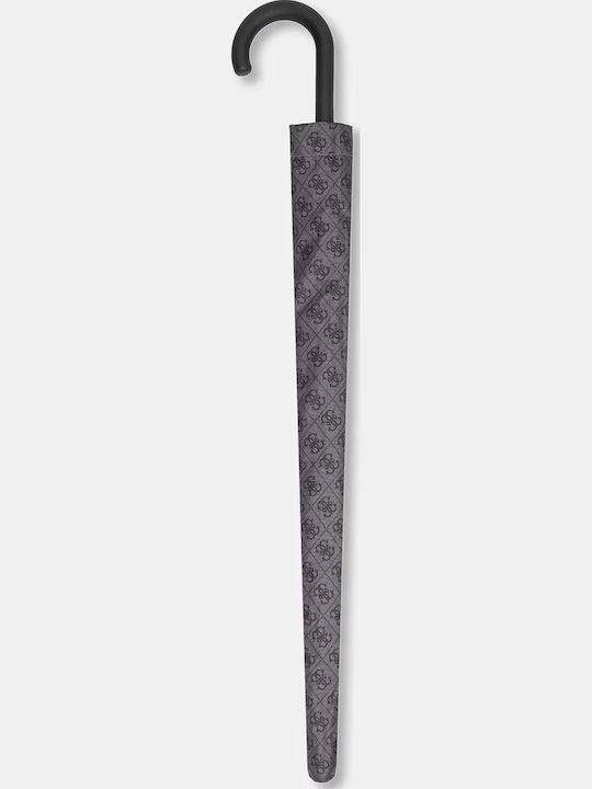 Guess Automatic Umbrella with Walking Stick Gray