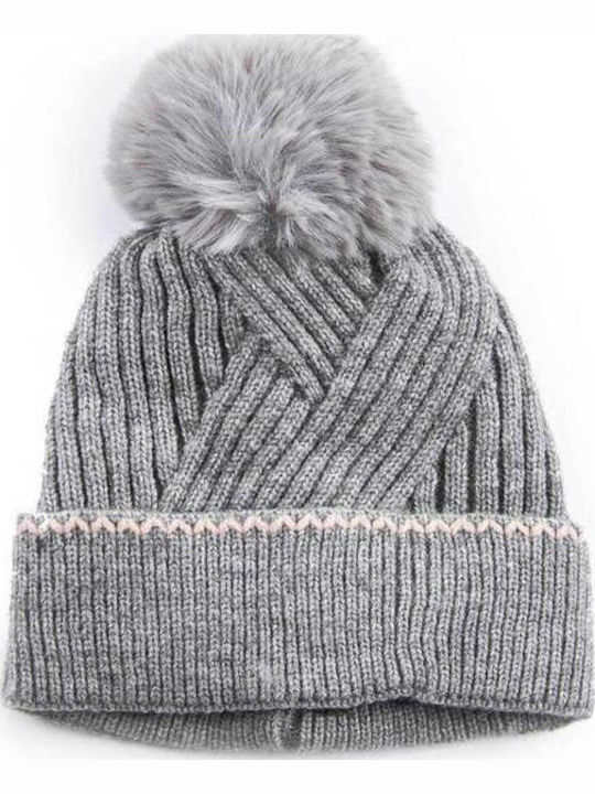 Frauen Set mit Beanie Gestrickt in Weiß Farbe