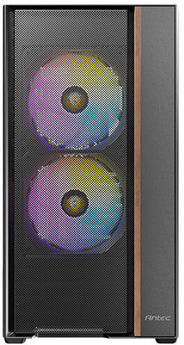 Antec FLUX REAR Gaming Midi-Turm Computergehäuse mit Seitenfenster Schwarz