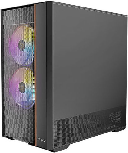 Antec FLUX REAR Gaming Midi-Turm Computergehäuse mit Seitenfenster Schwarz