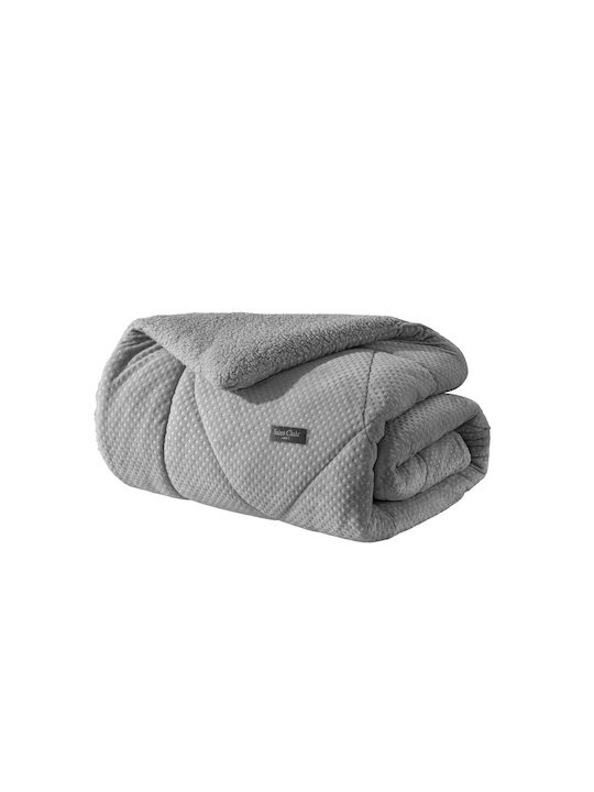 Saint Clair Bettbezug Großes Doppelbett 220x240cm Silver 660 GSMGsm