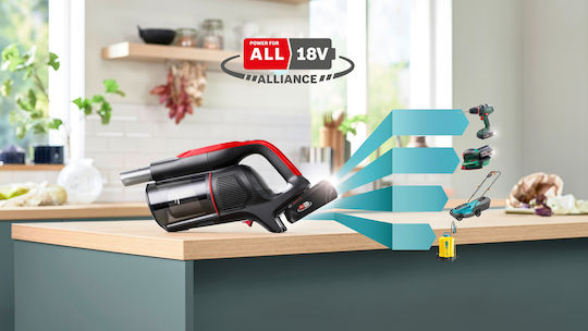 Bosch Unlimited 10 ProAnimal Прахосмукачка 2 в 1 Stick & Ръчна Червена
