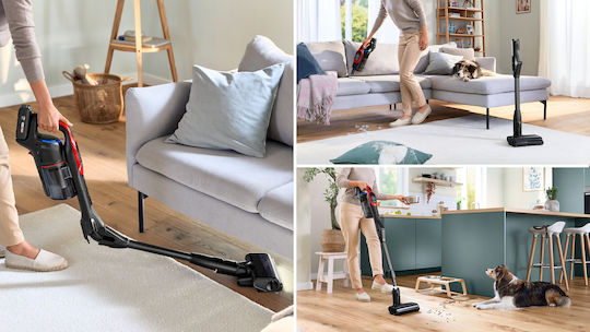 Bosch Unlimited 10 ProAnimal Прахосмукачка 2 в 1 Stick & Ръчна Червена