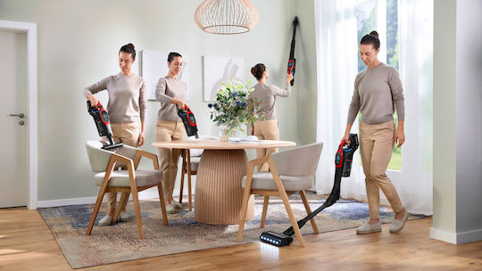 Bosch Unlimited 10 ProAnimal Прахосмукачка 2 в 1 Stick & Ръчна Червена