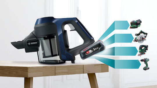 Bosch Unlimited Επαναφορτιζόμενη Σκούπα Stick 18V Μπλε