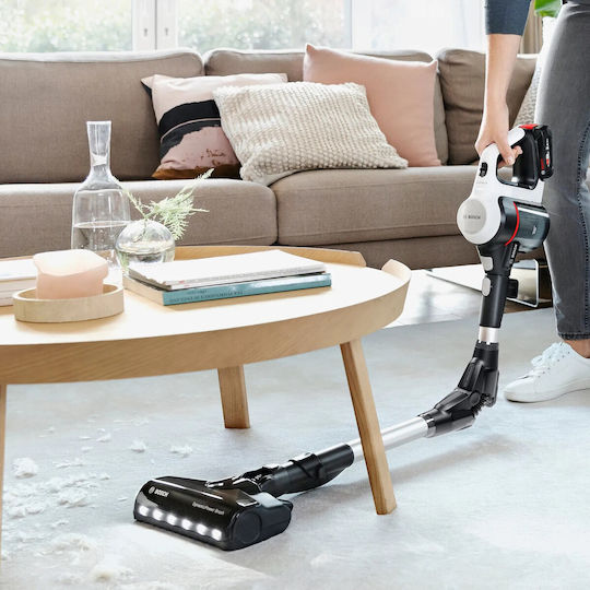 Bosch Unlimited 7 Επαναφορτιζόμενη Σκούπα 2 σε 1 Stick & Χειρός 18V White