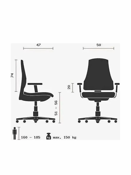 Hjh Оffice Xxl F400 Директорски Офис Стол с Наклон Черен