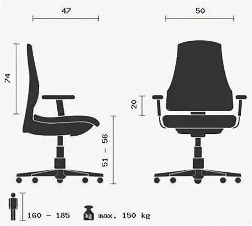 Hjh Оffice Xxl F400 Директорски Офис Стол Черен