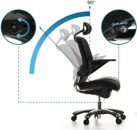 Hjh Оffice Vapor Lux Офис Стол С Регулируеми Подлакътници Черен