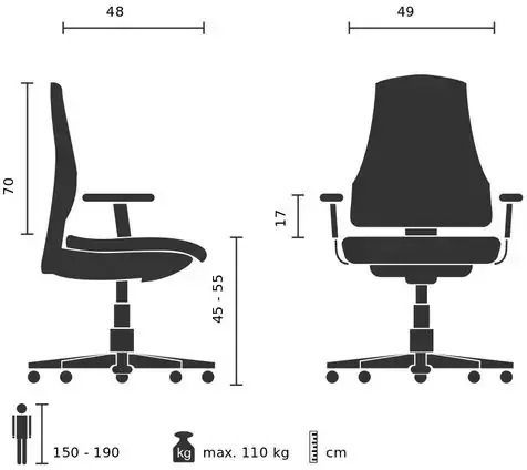 Hjh Оffice Saranto Офис Стол Сив