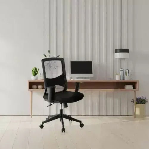 Hjh Оffice Lavita Bürostuhl mit Einstellbaren Armen Schwarze