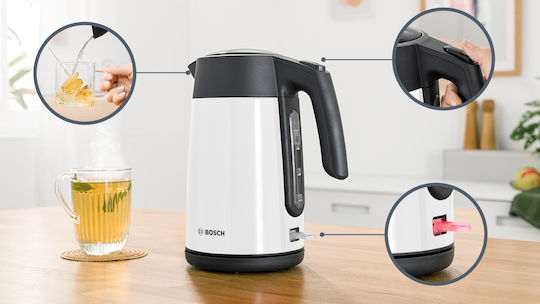 Bosch Електрическа кана 1.7л 2400W Бяла