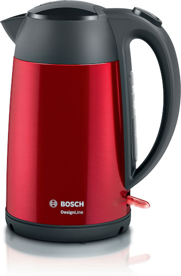 Bosch Designline Електрическа Кана 1.7л 2400W Червена