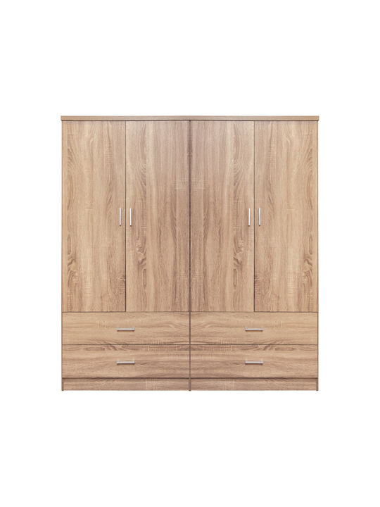 Четири врати Гардероб Sonoma Set Sonama 160x42x181см