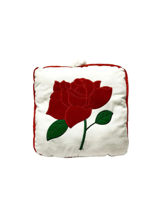 Chippo Sofa-Kissen Weiß/Rot 40x40cm