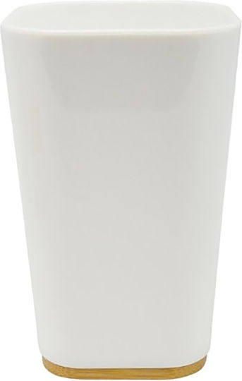 Import Hellas Floor Cup Holder Plastic White