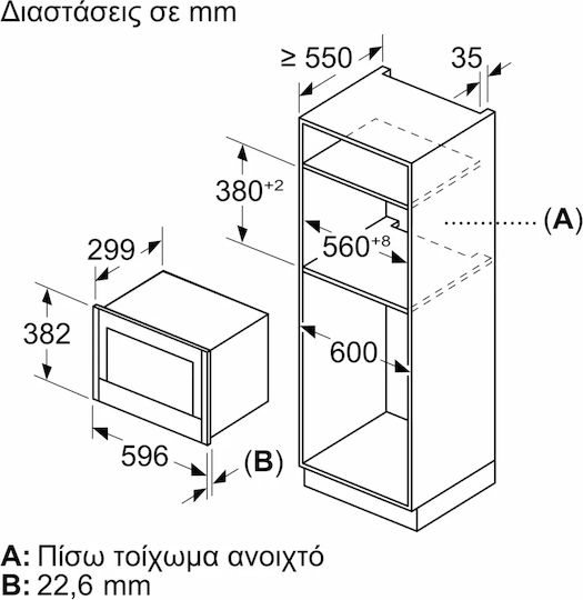 Neff Εντοιχιζόμενος Φούρνος Μικροκυμάτων 21lt Metallic Silver