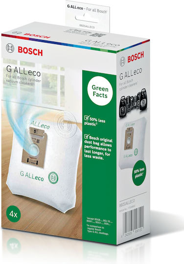 Bosch Σακούλες Σκούπας 4τμχ Συμβατή με Σκούπα Bosch