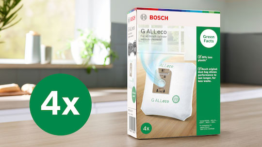 Bosch Σακούλες Σκούπας 4τμχ Συμβατή με Σκούπα Bosch