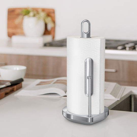 Simplehuman Βάση για Χαρτί Κουζίνας Μεταλλική Ασημί 20.3x17.8x38.1cm