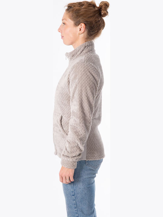 Becco Jacket W Fleece Damen Jacke Sepia