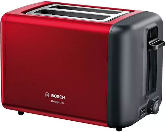 Bosch Toaster 2 Slots 970W Red