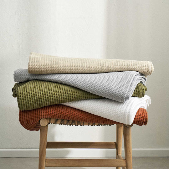 Vesta Home Piqué Decke Übergröße 240x250cm Olive