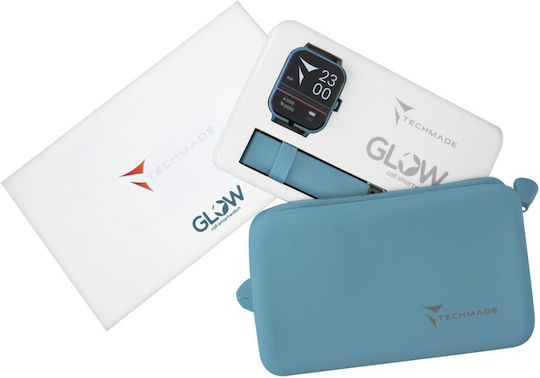 Techmade Glow 40mm Smartwatch mit Pulsmesser (Blau)