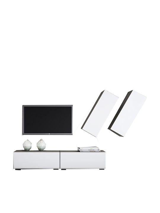 Smart No 5D Living Room TV Unit White L101xW45xH160cm