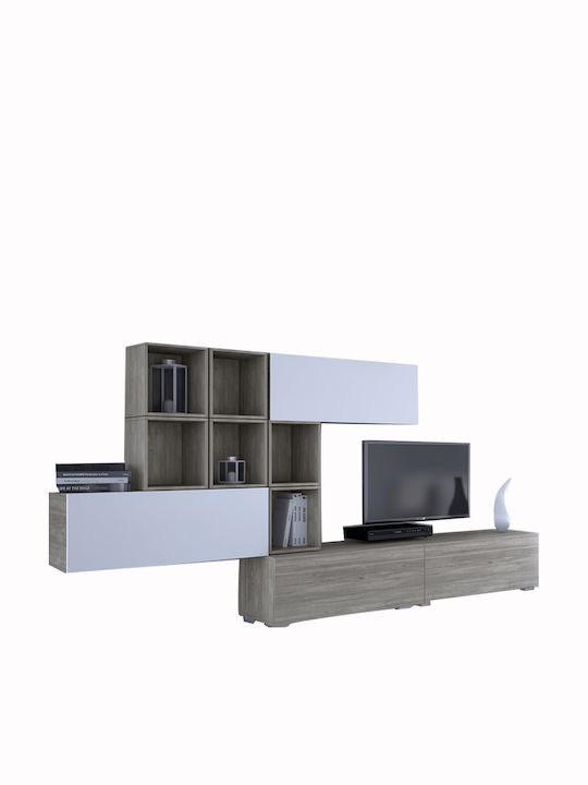 Wohnzimmer TV-Einheit Smart No 2C Weiß L237xB45xH150cm